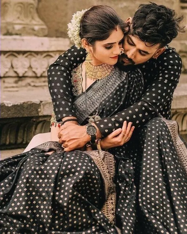 Black_Embellished_Banarasi_Jacquard_Saree_(Black)